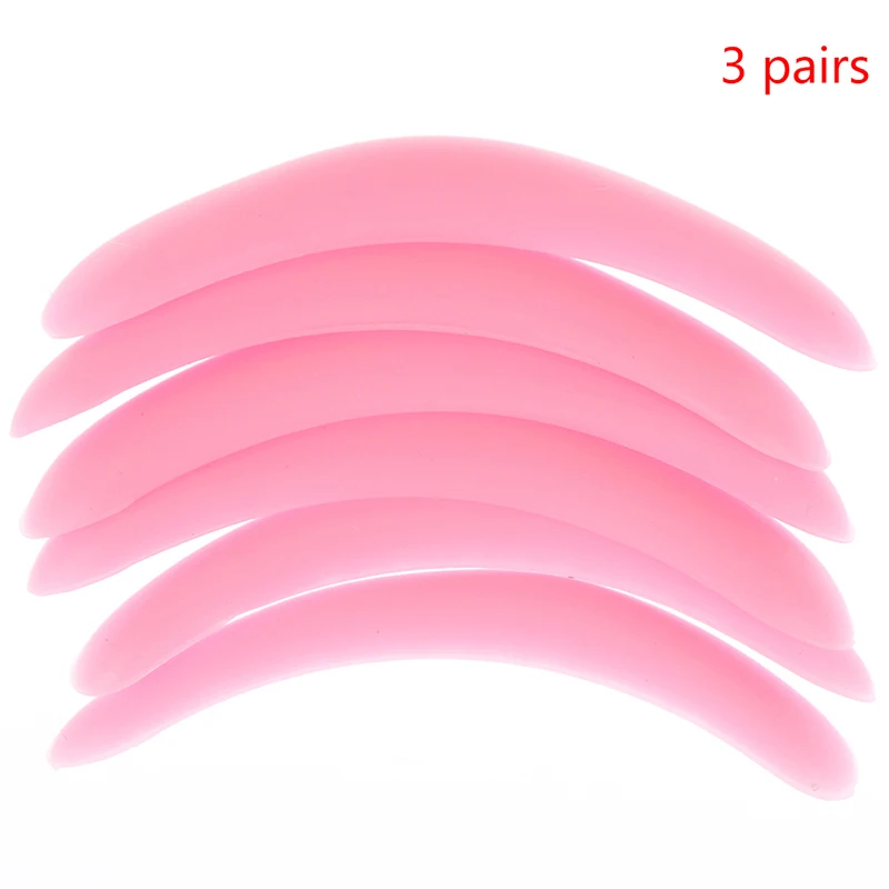 

3 Sizes False Fake Eyelash Shield Pad Gasket Eyelash Assistant Silicone Eyelash Permanent Perm Curler Curling Root Lifting 6Pcs