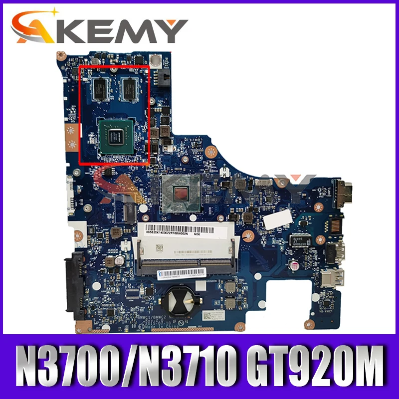 BMWC1/BMWC2 NM-A471 motherboard for Lenovo 300-15IBR notebook motherboard CPU N3700/N3710 GT920M 1G 100% test work
BMWC1/BMWC2 NM-A471 motherboard for Lenovo 300-15IBR notebook motherboard CPU N3700/N3710 GT920M 1G 100% test work