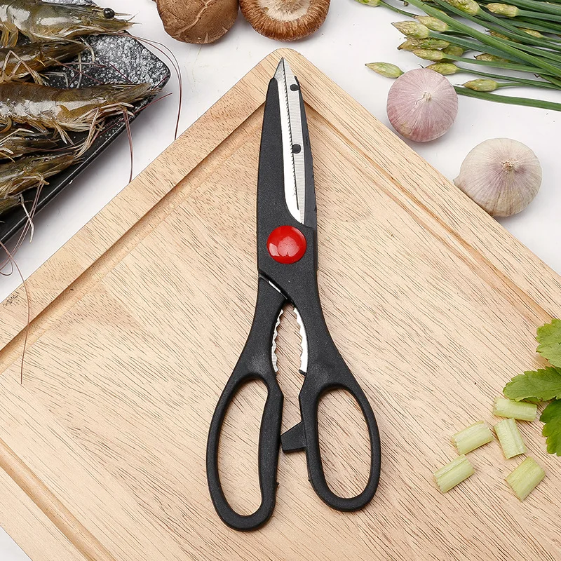 Functional stainless steel kitchen scissors domestic chicken bone chicken fin shark bone walnut clip black kitchen scissors
Functional stainless steel kitchen scissors domestic chicken bone chicken fin shark bone walnut clip black kitchen scissors