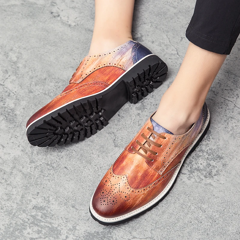 2021 New Men Dress Shoes Split Leather Male Derby Shoes Italian Classic Retro Lace-up Mens Brogue Shoes Big Size Fashion Formal
2021 New Men Dress Shoes Split Leather Male Derby Shoes Italian Classic Retro Lace-up Mens Brogue Shoes Big Size Fashion Formal