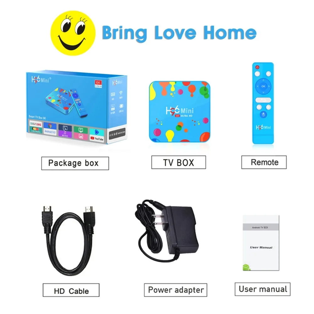 Android 9.0 TV Box 4GB 128GB H96 Mini Allwinner H6 Quad Core 6K H.265 2.4/5G Wifi HD Google Youtube 32GB Set Top Media Player
Android 9.0 TV Box 4GB 128GB H96 Mini Allwinner H6 Quad Core 6K H.265 2.4/5G Wifi HD Google Youtube 32GB Set Top Media Player