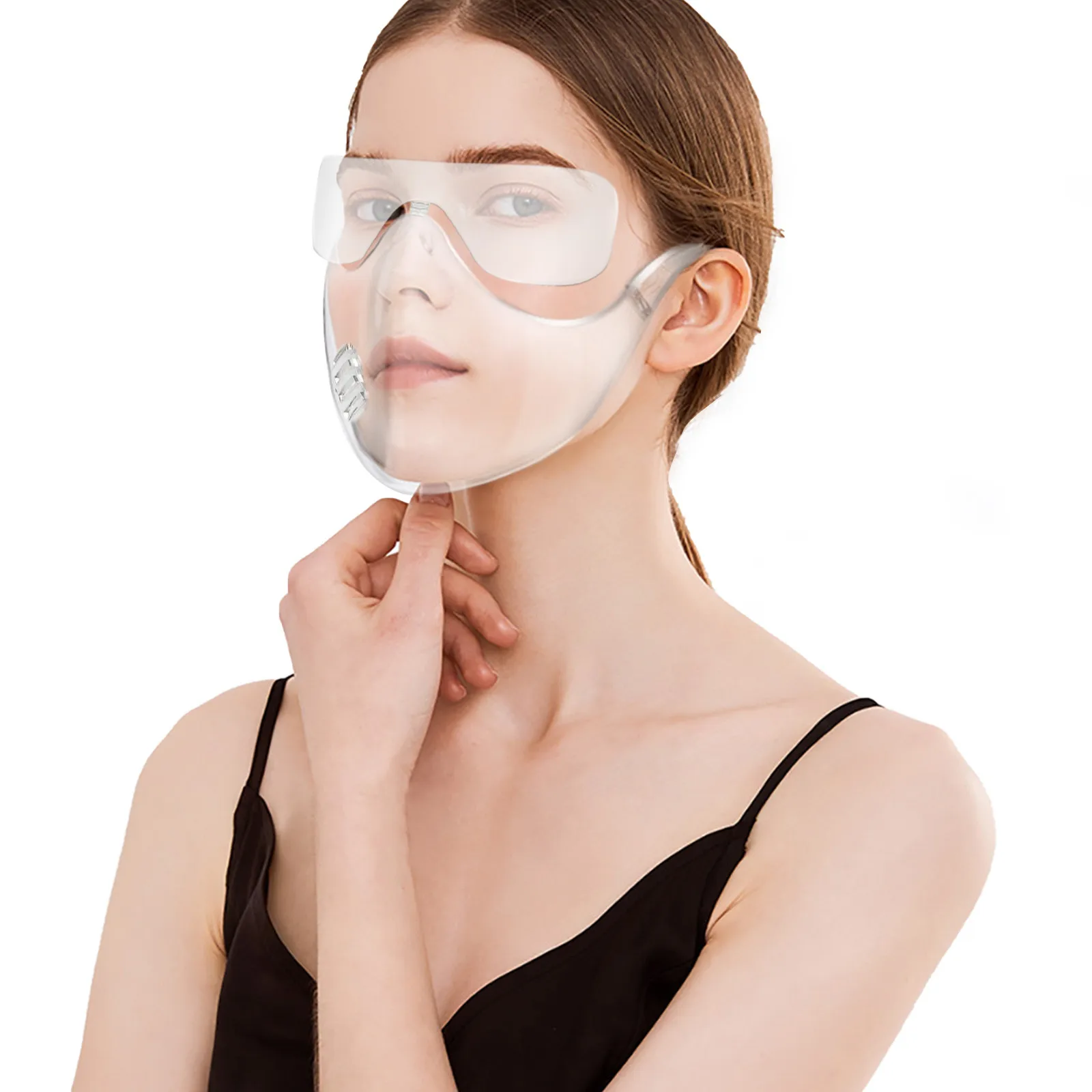 2020 Protective Mask with Goggles Transparent Mouth Cover Durable Mask Face Shield Combine Plastic Reusable Clear Face Mask
2020 Protective Mask with Goggles Transparent Mouth Cover Durable Mask Face Shield Combine Plastic Reusable Clear Face Mask