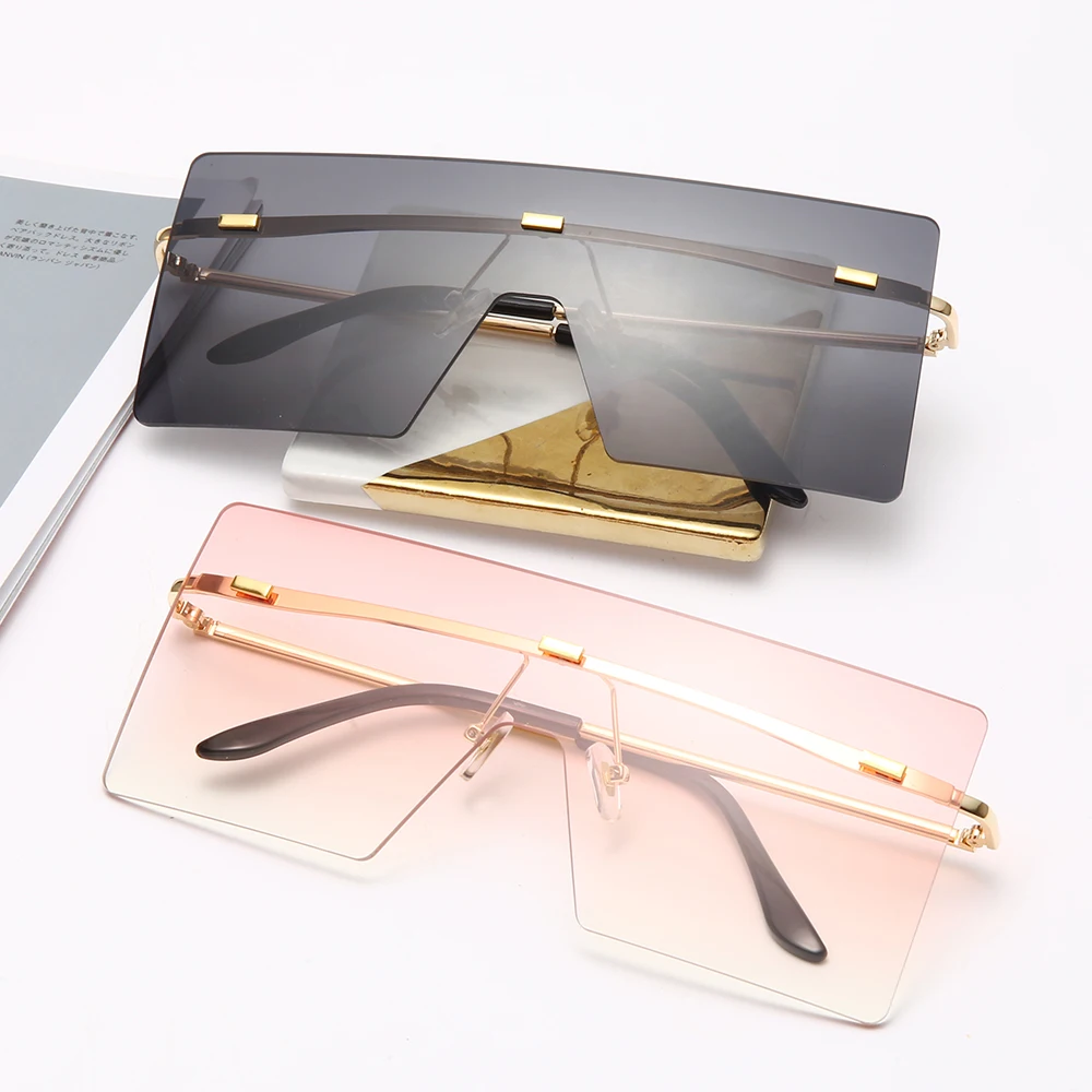 Oversized Rimless Sunglasses Fashion Women Metal Gradient Sun glasses Luxury Lady Sunglass Eyewear UV400 Shades gafas de sol
Oversized Rimless Sunglasses Fashion Women Metal Gradient Sun glasses Luxury Lady Sunglass Eyewear UV400 Shades gafas de sol