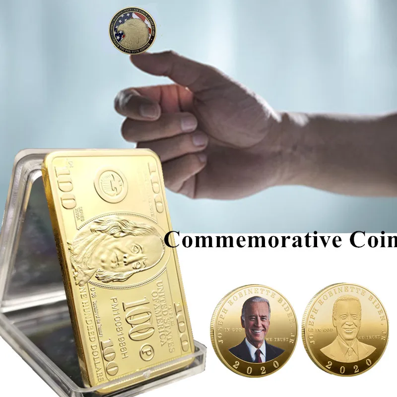 1pc/2pcs USD 100 Dollar Commemorative Coin Gold Plated Microrelief Pattern Souvenir Golden Bars Square Block USA Metal Business
1pc/2pcs USD 100 Dollar Commemorative Coin Gold Plated Microrelief Pattern Souvenir Golden Bars Square Block USA Metal Business
