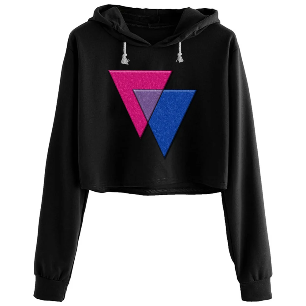 Bisexual Pride Triangles Crop Hoodies Women Kpop Korean Y2k Kawaii Pullover For Girls 
Bisexual Pride Triangles Crop Hoodies Women Kpop Korean Y2k Kawaii Pullover For Girls