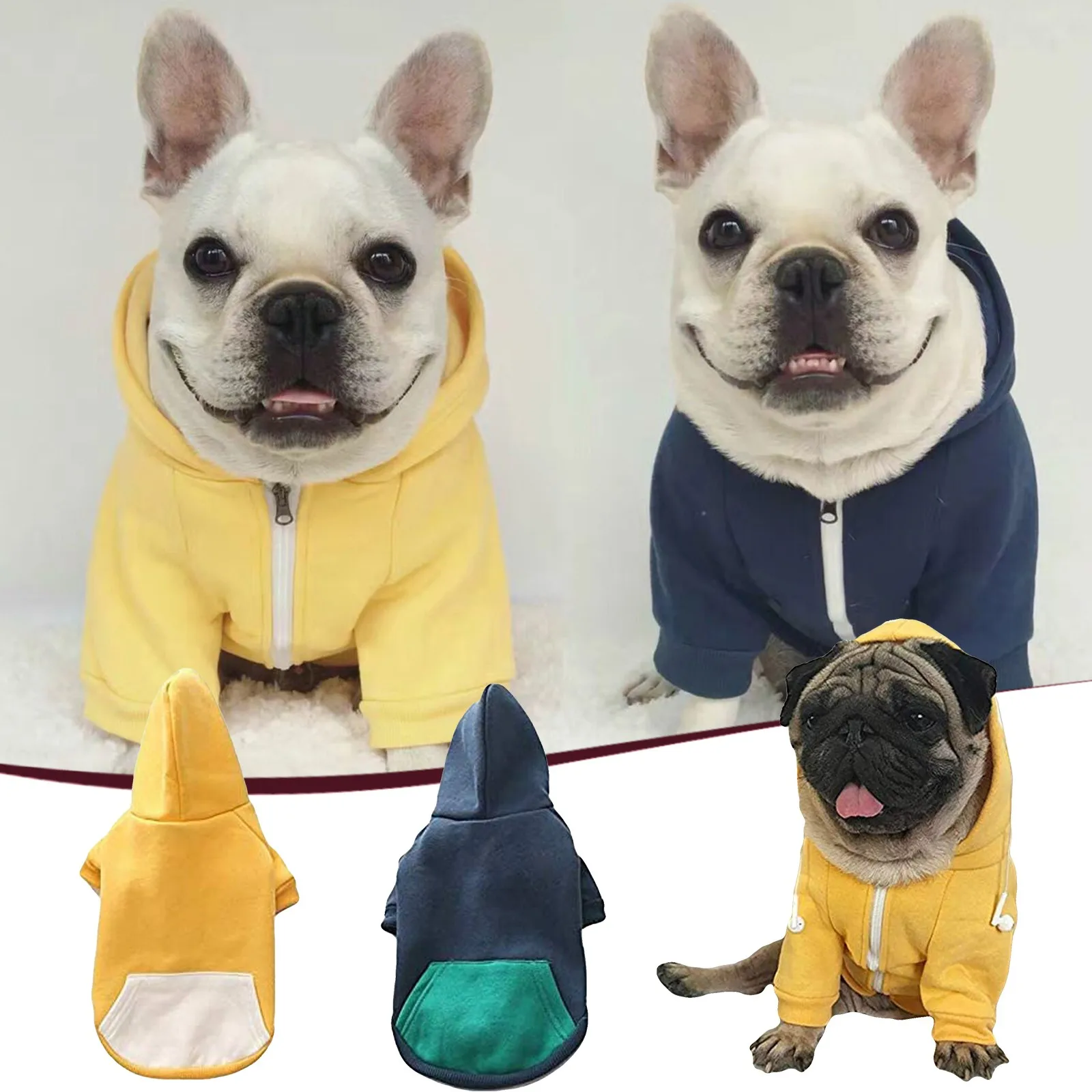 Solid Color Pet Hoodie Dog Clothes Sweater Zipper Coat Pet Dog Clothes Hooded Soft Cotton Dog Clothing Pet Products Supplies
Solid Color Pet Hoodie Dog Clothes Sweater Zipper Coat Pet Dog Clothes Hooded Soft Cotton Dog Clothing Pet Products Supplies