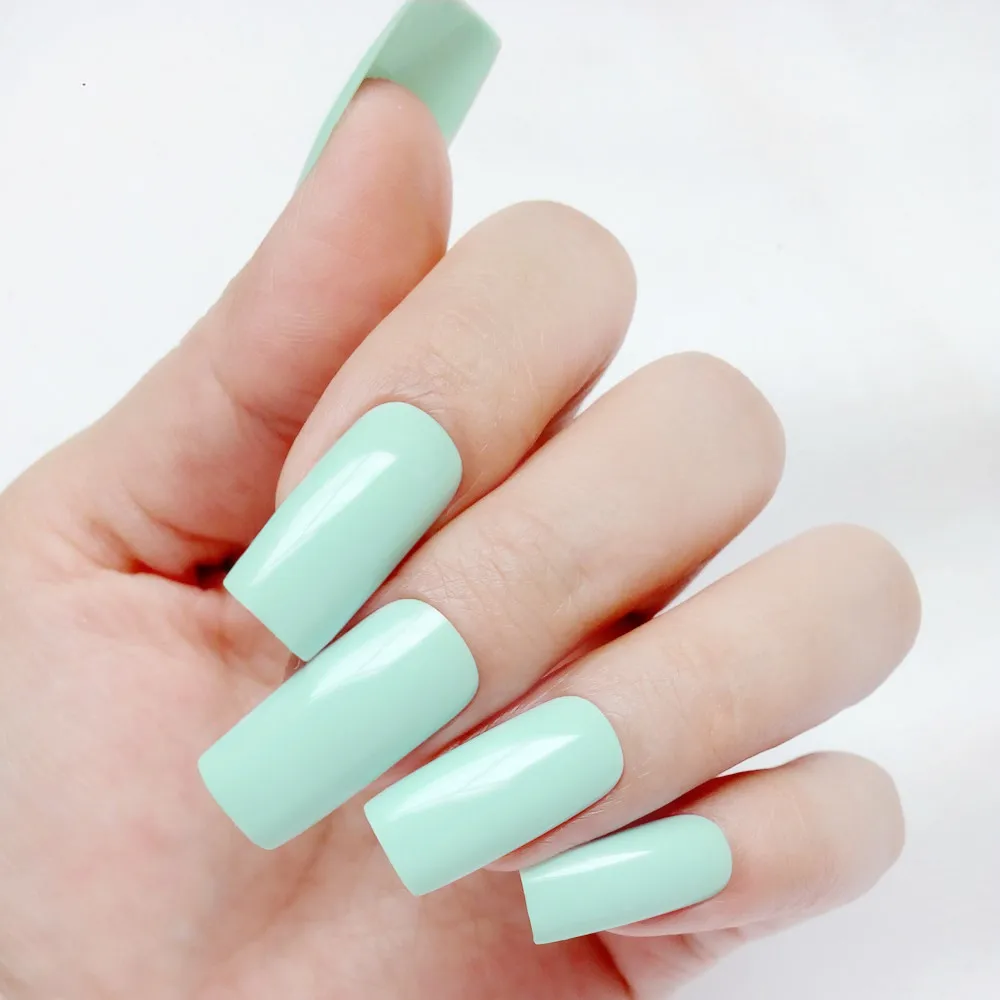 Extra Long Acrylic False Nail Calm Green Artificial Fake Nails For Design Full Cover Tips Manicure Tool On Tree 20Pcs
Extra Long Acrylic False Nail Calm Green Artificial Fake Nails For Design Full Cover Tips Manicure Tool On Tree 20Pcs