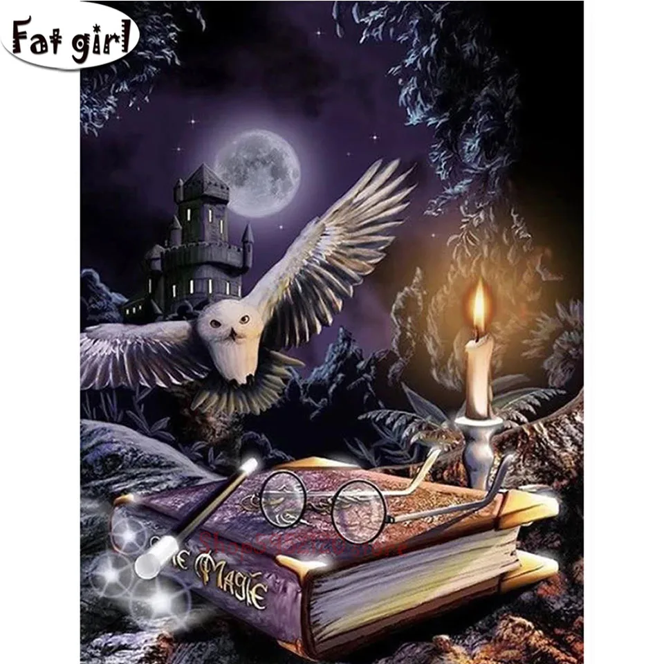 Full Square Round Drill Diamond Painting Harry Magic Castle Owl Cross Stitch Kits Art Cartoon Embroidery Mosaic Needlework
Full Square Round Drill Diamond Painting Harry Magic Castle Owl Cross Stitch Kits Art Cartoon Embroidery Mosaic Needlework
