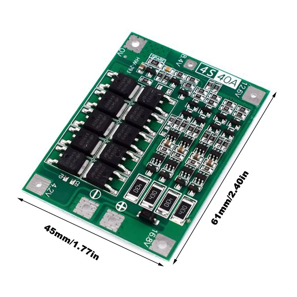 4S Li-Ion Lithium Battery 18650 Charger PCB BMS Protection Board Lipo Mobile Module With Balanced Startable Drill 40A Current
4S Li-Ion Lithium Battery 18650 Charger PCB BMS Protection Board Lipo Mobile Module With Balanced Startable Drill 40A Current