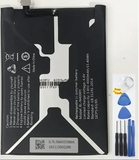 Original Quality Battery BL-N4000Y for Gionee X1S A1lite Batterie 4000mAh with Repair Tools for gift
Original Quality Battery BL-N4000Y for Gionee X1S A1lite Batterie 4000mAh with Repair Tools for gift