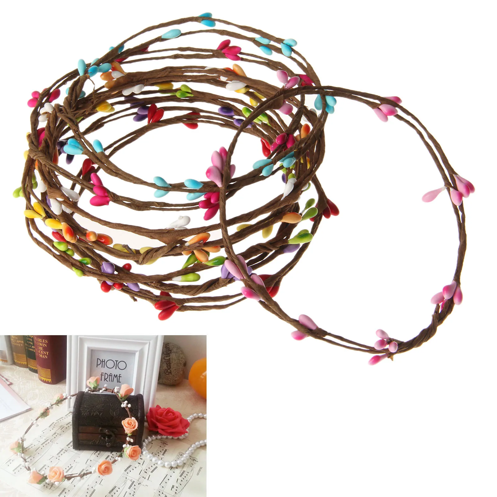 100Pcs 40cm Artificial Flower Rattan Vines Branches Flower Stamen Wreaths for Wedding Car Home Festival Party Decoration 9colors
100Pcs 40cm Artificial Flower Rattan Vines Branches Flower Stamen Wreaths for Wedding Car Home Festival Party Decoration 9colors
