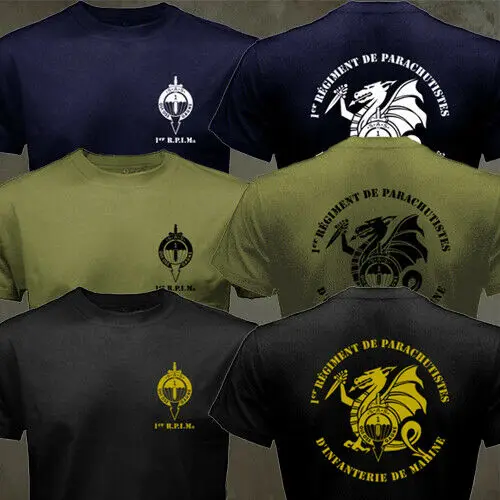 

France Para SAS 1st Marine Infantry Parachute Regiment Special Forces Men T-shirt Short Casual O-Neck Men Clothing