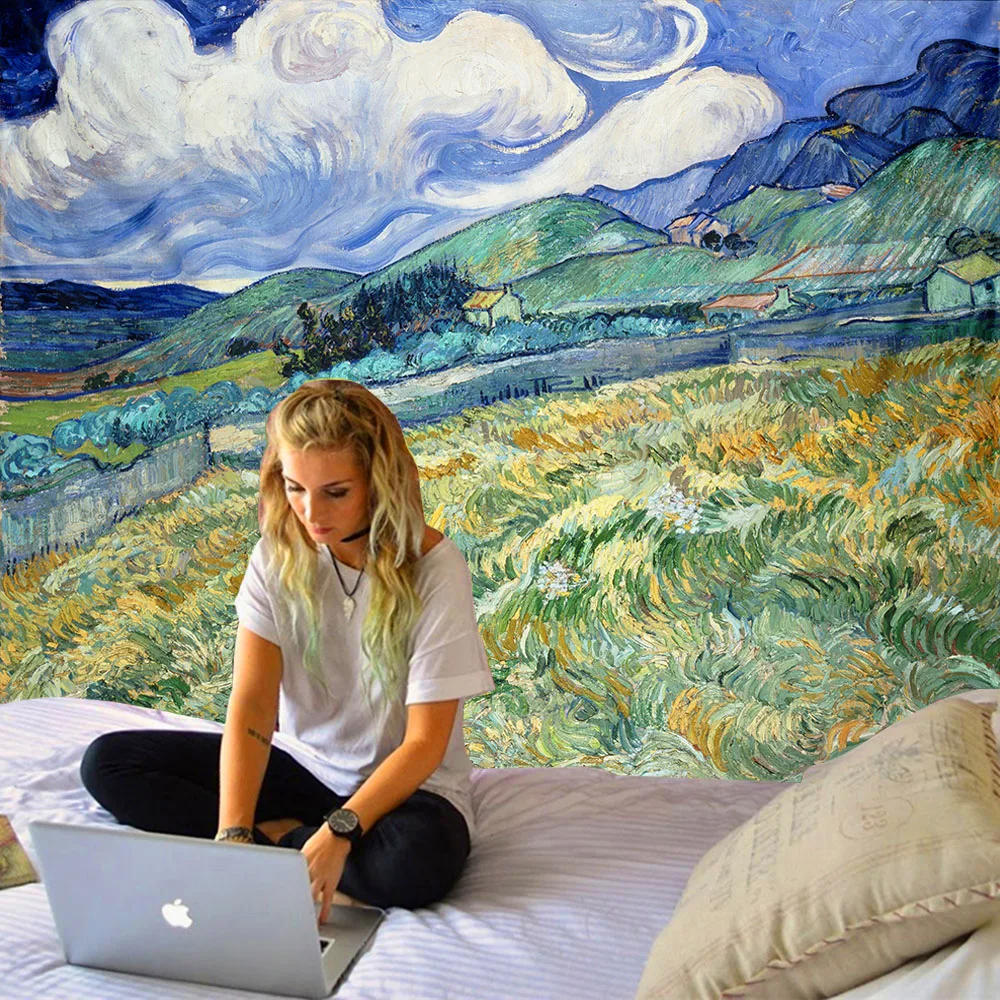 Van Gogh oil painting art wall hanging mandala tapestry 3D home decoration living room background wall carpet hippie blanket
Van Gogh oil painting art wall hanging mandala tapestry 3D home decoration living room background wall carpet hippie blanket