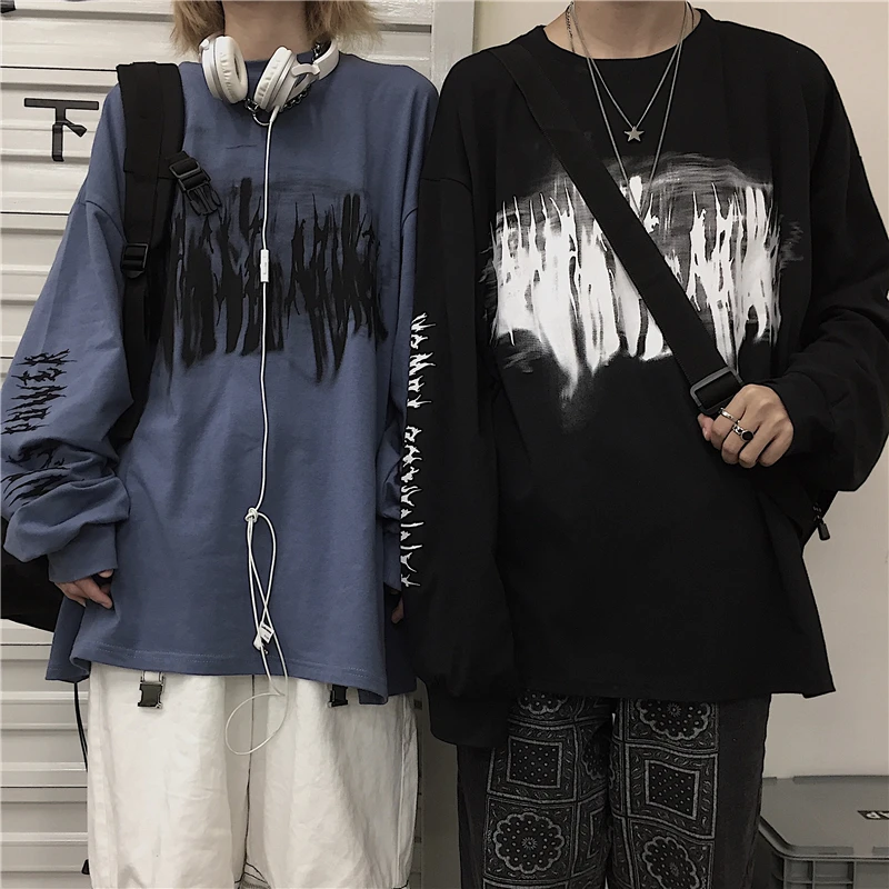 Spring Autumn Korean Ins Harajuku Graphic Tee Letter Printing Casual Woman Tshirts O-neck Loose Long Sleeve Tops Hipster Couple
Spring Autumn Korean Ins Harajuku Graphic Tee Letter Printing Casual Woman Tshirts O-neck Loose Long Sleeve Tops Hipster Couple