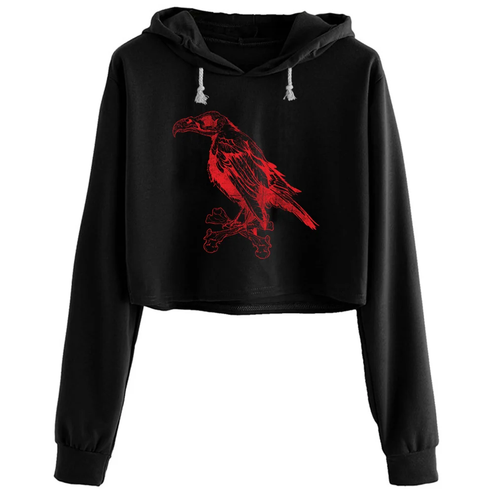 Vulture Skull And Bones Crop Hoodies Women Kpop Korean Y2k Kawaii Pullover For Girls
Vulture Skull And Bones Crop Hoodies Women Kpop Korean Y2k Kawaii Pullover For Girls