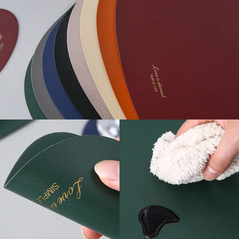 Leather Placemat Tableware Pad Non-Slip Tablemat Coaster Set for Kitchen Washable Cup Pads Oil Water Resistant Heat Insulation
Leather Placemat Tableware Pad Non-Slip Tablemat Coaster Set for Kitchen Washable Cup Pads Oil Water Resistant Heat Insulation