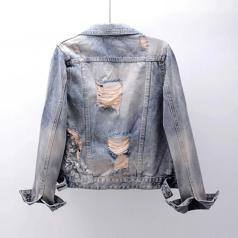 2020 Flower Patch Long Sleeve Fashion Ripped Denim Jacket Top Quality Women Coat Chaqueta Mujer
2020 Flower Patch Long Sleeve Fashion Ripped Denim Jacket Top Quality Women Coat Chaqueta Mujer