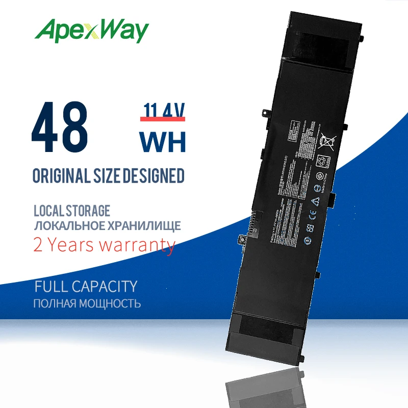 Аккумулятор Apexway 11,4 в 48 Вт/ч B31N1535 3ICP7/60/80 для ASUS ZenBook UX310UA UX310UQ UX410 UX410UA UX410UQ U4000U U400UQ RX310U
Аккумулятор Apexway 11,4 в 48 Вт/ч B31N1535 3ICP7/60/80 для ASUS ZenBook UX310UA UX310UQ UX410 UX410UA UX410UQ U4000U U400UQ RX310U
