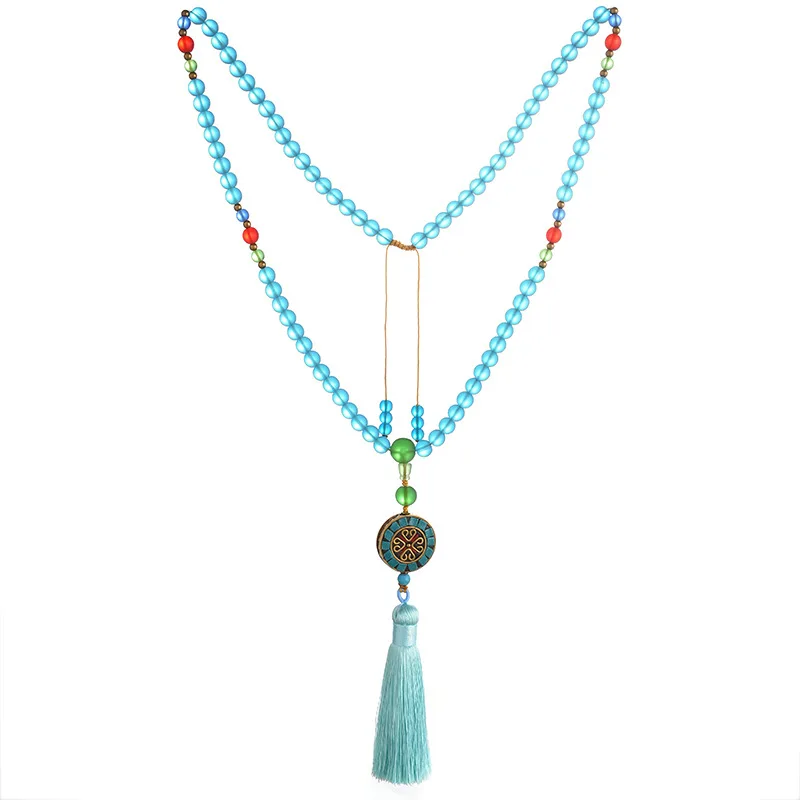 Ethnic style bead necklace Nepalese style copper beads handmade ancient glass tassel pendant jewelry women sweater necklace
Ethnic style bead necklace Nepalese style copper beads handmade ancient glass tassel pendant jewelry women sweater necklace