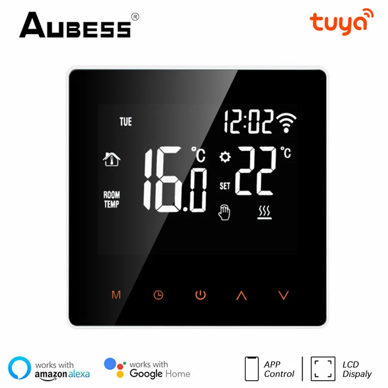 AUBESS Tuya WiFi Smart Thermostat, Electric Floor Heating Water/Gas Boiler Temperature Remote Controller For Google Home, Alexa
AUBESS Tuya WiFi Smart Thermostat, Electric Floor Heating Water/Gas Boiler Temperature Remote Controller For Google Home, Alexa
