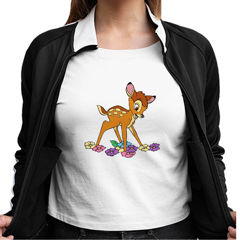 Disney Bambi Women T Shirts Aesthetic Harajcku Short Sleeve Bambi Sitting Cross-Legged On The Grass Printed Tshirt Soft Girl
Disney Bambi Women T Shirts Aesthetic Harajcku Short Sleeve Bambi Sitting Cross-Legged On The Grass Printed Tshirt Soft Girl