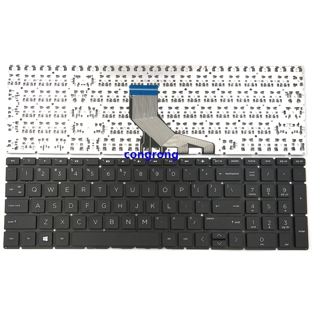 

US English Laptop keyboard For HP 15-DA 15-DB 15-DX 15-DR 250 G7 255 G7 TPN-C136 TPN-C135 black