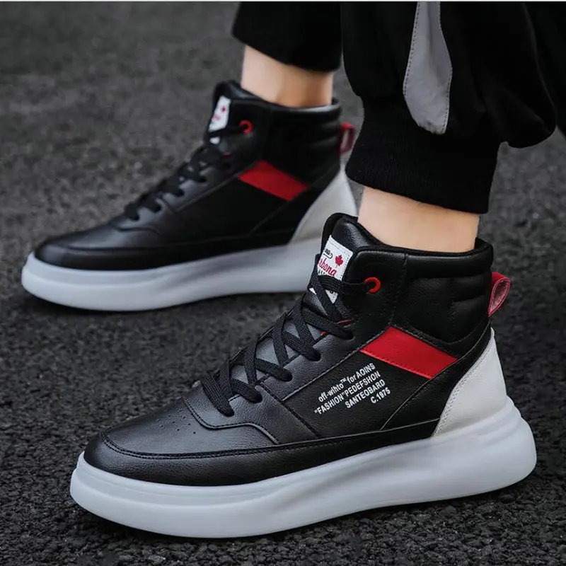 Men Sneakers Breathable White Shoes Men Leather Shoes Trainers Chaussure High Top Sneakers Men Casual Shoes Lace-up A54-44
Men Sneakers Breathable White Shoes Men Leather Shoes Trainers Chaussure High Top Sneakers Men Casual Shoes Lace-up A54-44