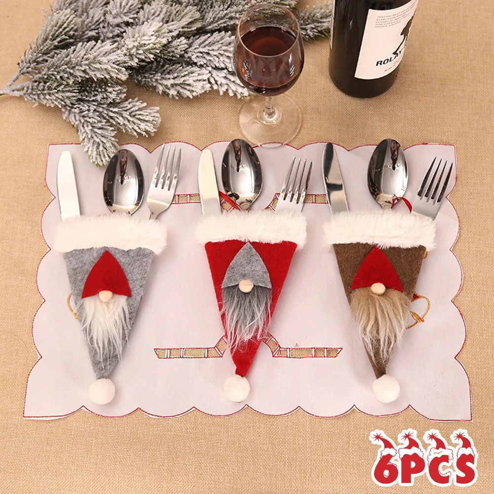 6PCS Tableware Holders Christmas Silverware Pockets Cutlery Dinner Table Decor New Year 2022 Navidad Home Table Decoration
6PCS Tableware Holders Christmas Silverware Pockets Cutlery Dinner Table Decor New Year 2022 Navidad Home Table Decoration