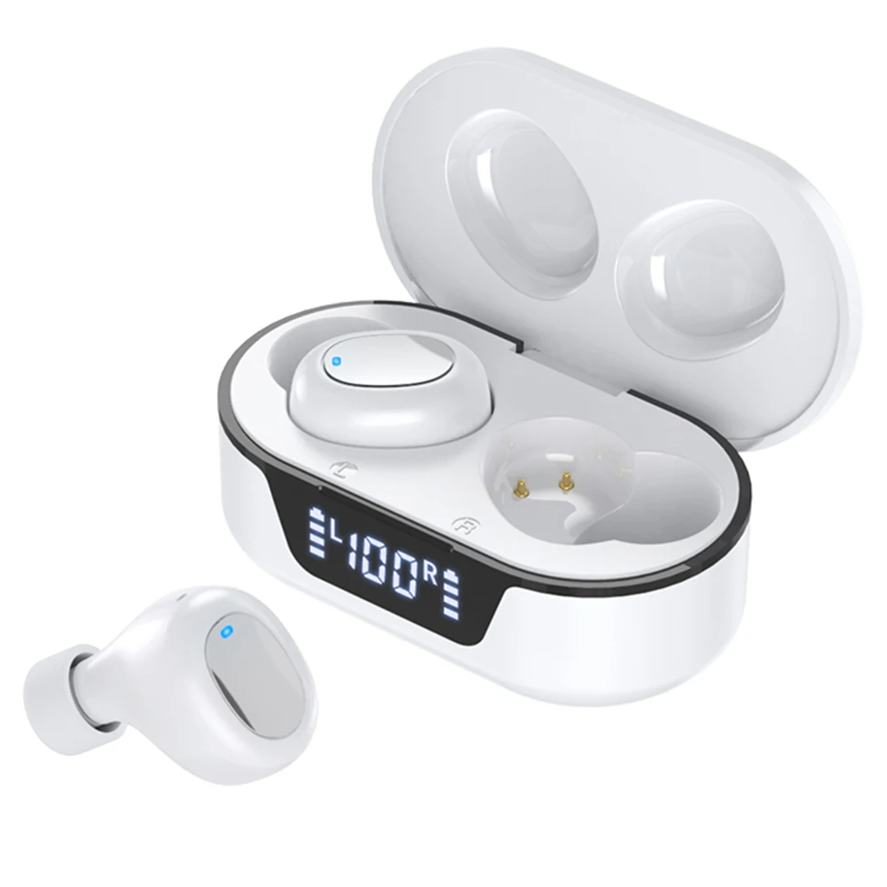 TW16 Wireless Bluetooth Earphones Waterproof TWS Hifi Stereo Sound Low Latency Noise Cancellation Sport Earbuds with LED Display
TW16 Wireless Bluetooth Earphones Waterproof TWS Hifi Stereo Sound Low Latency Noise Cancellation Sport Earbuds with LED Display