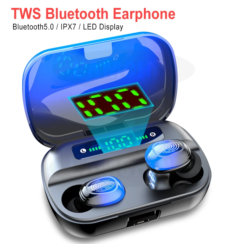 Bluetooth 5,0 HD стерео спортивные наушники, беспроводная гарнитура с двойным микрофоном, сенсорный контроль, светодиодный дисплей, наушники с зар...
Bluetooth 5,0 HD стерео спортивные наушники, беспроводная гарнитура с двойным микрофоном, сенсорный контроль, светодиодный дисплей, наушники с зар...