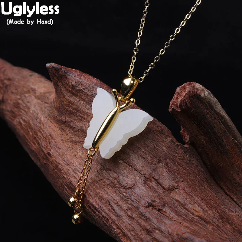 Uglyless Real White Jade Insects Butterfly Pendants Earrings for Women 925 Silver Butterflies Jewelry Sets Tassels Jewelry S06
Uglyless Real White Jade Insects Butterfly Pendants Earrings for Women 925 Silver Butterflies Jewelry Sets Tassels Jewelry S06