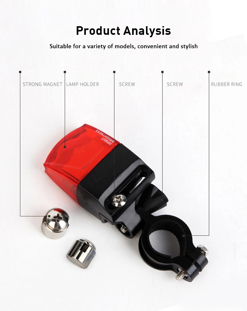 NEWEST Magnetic Self-powered Waterproof Light No Battery Bike Rear Light No Charge Easy To Install Night Bicycle LED Taillight
NEWEST Magnetic Self-powered Waterproof Light No Battery Bike Rear Light No Charge Easy To Install Night Bicycle LED Taillight