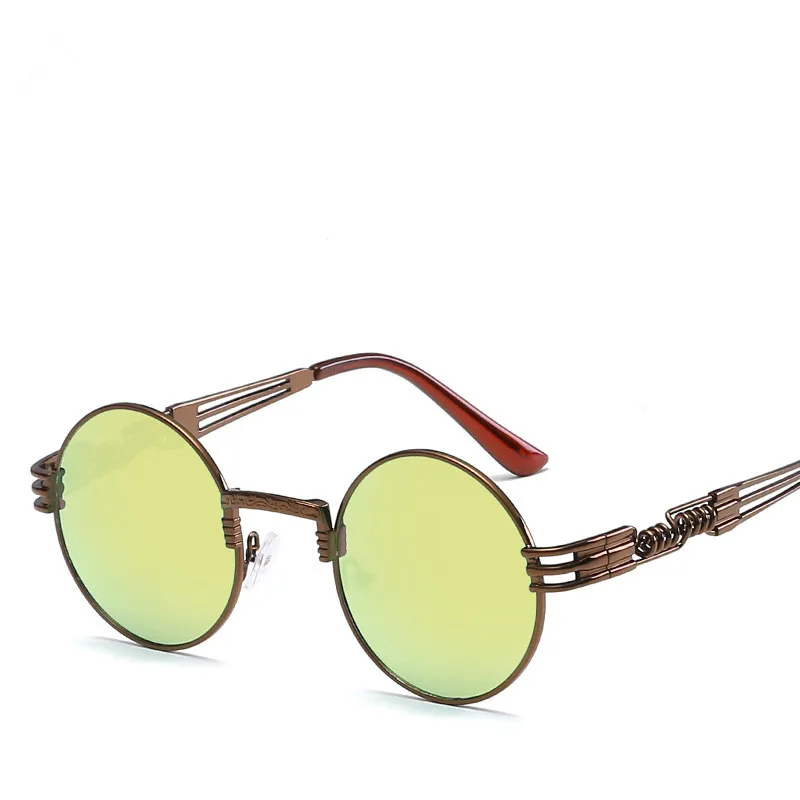 Солнцезащитные очки унисекс круглые металлические в стиле стимпанк | Аксессуары