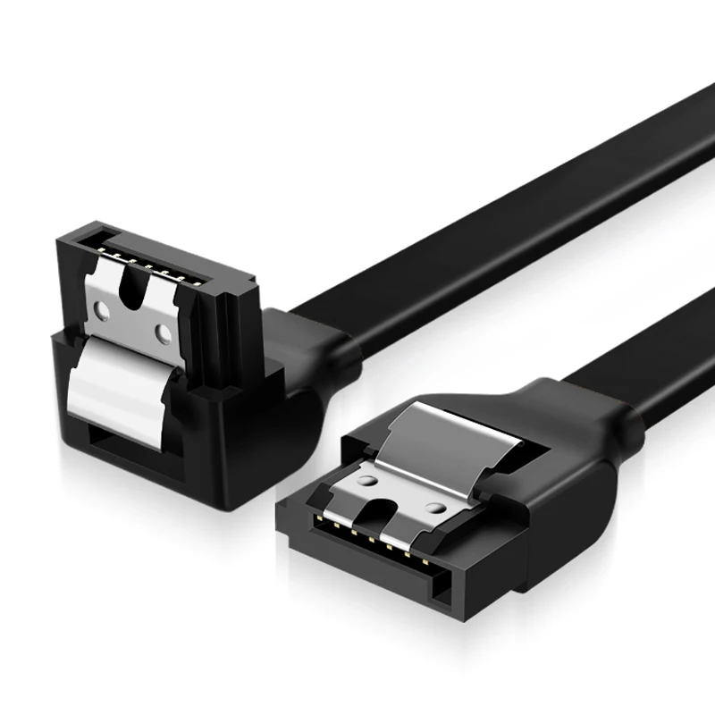 

Черный прямой высокоскоростной твердотельный жесткий диск Sata3.0 40 см СЕРИЙНЫЙ SATA 3 кабель для передачи данных HDD жесткий диск сигнальный кабе...