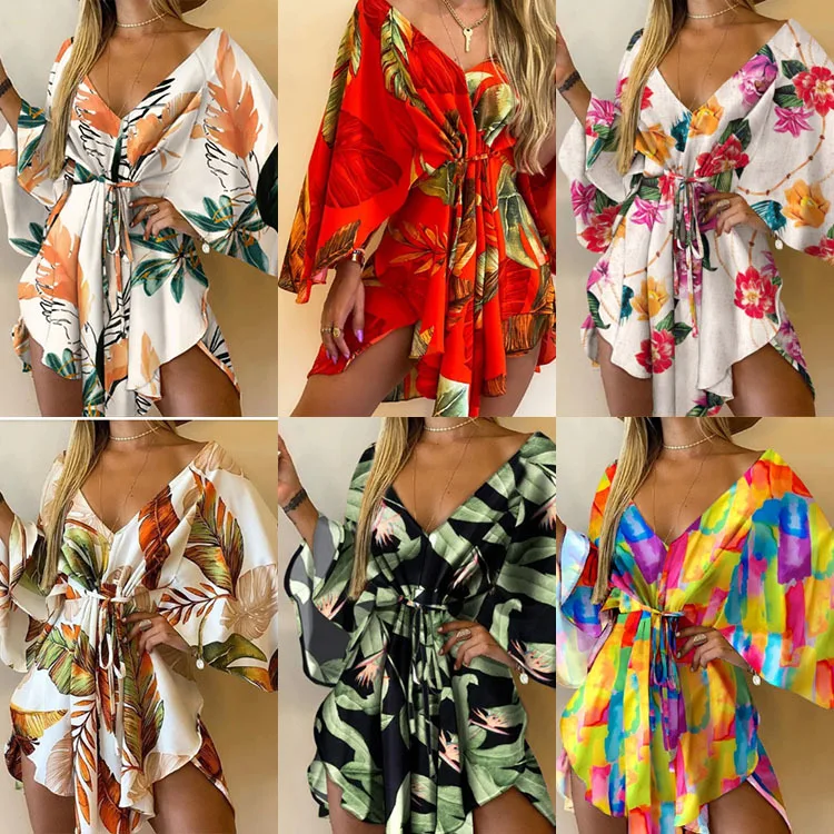 Women Summer Fashion Leopard Print Party Dress Elegant Sexy V-Neck Lace Up Mini Dress Asymmetric Lady Casual Bat Sleeve Dresses
Women Summer Fashion Leopard Print Party Dress Elegant Sexy V-Neck Lace Up Mini Dress Asymmetric Lady Casual Bat Sleeve Dresses