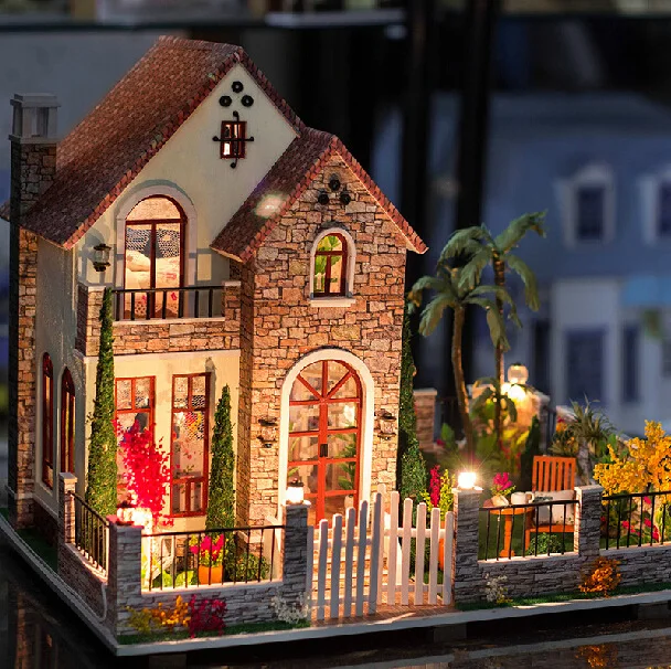LED Lover Cottage doll house furniture diy dollhouse wood diy doll house miniature dollhouse furniture children puzzle Toy gift
LED Lover Cottage doll house furniture diy dollhouse wood diy doll house miniature dollhouse furniture children puzzle Toy gift
