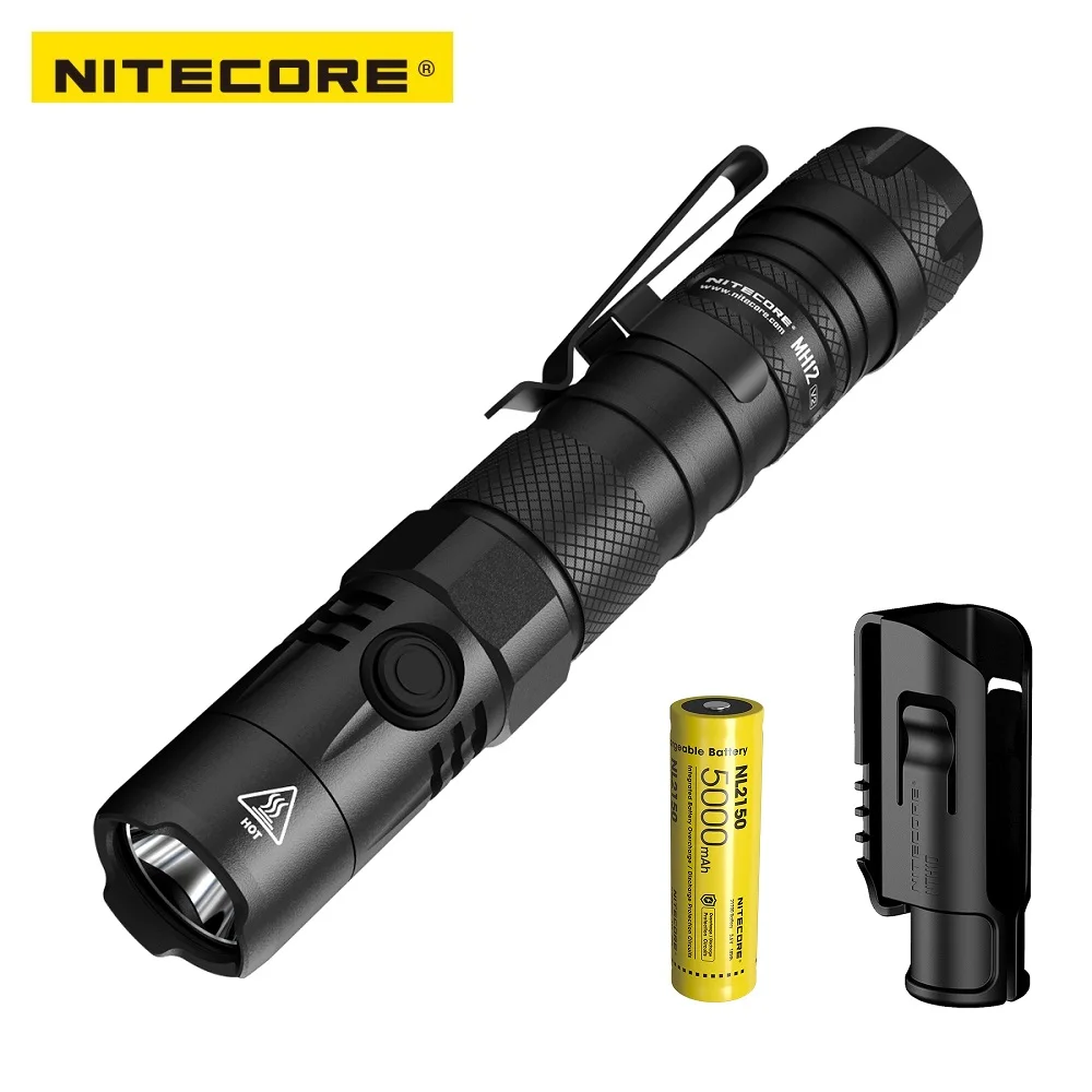 

NITECORE MH12 V2 CREE XP-L2 V6 LED 1200 Lumens Rechargeable flashlight for Gear,Military,Outdoor/Camping