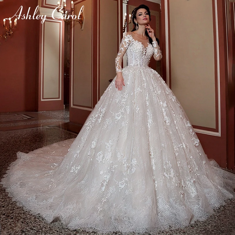 Ashley Carol Ball Gown Wedding Dresses For Women 2024 Long Sleeve Bridal Gown Beading Appliques Prom Dresses Vestidos De Novia
Ashley Carol Ball Gown Wedding Dresses For Women 2024 Long Sleeve Bridal Gown Beading Appliques Prom Dresses Vestidos De Novia