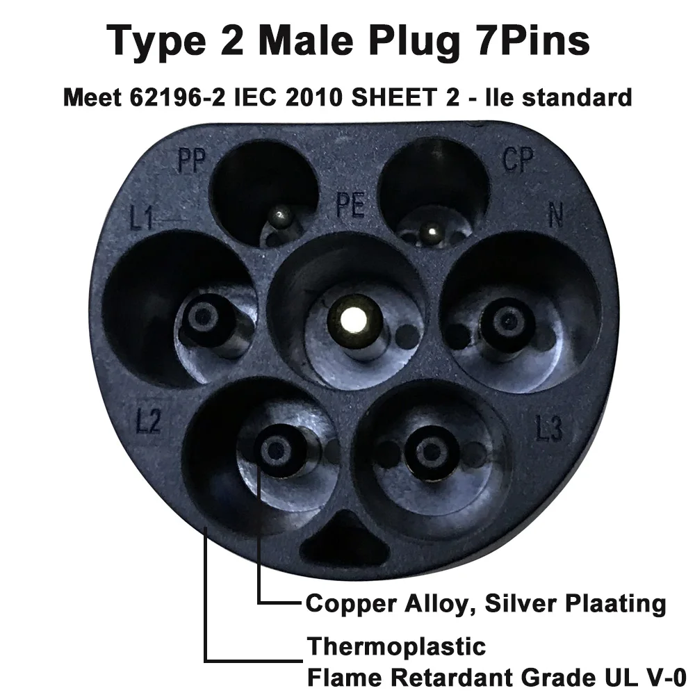 Khons EVSE EV Adapter SAE J1772 Type 1 to Type 2 16A 32A Plug Electric Car vehicle Charging Cable Connector Portable EV Charger
Khons EVSE EV Adapter SAE J1772 Type 1 to Type 2 16A 32A Plug Electric Car vehicle Charging Cable Connector Portable EV Charger