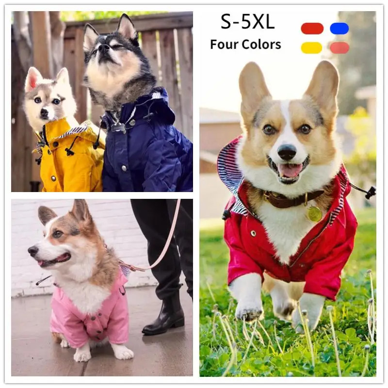 Dog Waterproof Raincoat S-5XL Pet Jacket Bulldog Windbreaker Poodle Pug Bichon Coat Rainwear Fahion High Quality Pet Raincoat
Dog Waterproof Raincoat S-5XL Pet Jacket Bulldog Windbreaker Poodle Pug Bichon Coat Rainwear Fahion High Quality Pet Raincoat