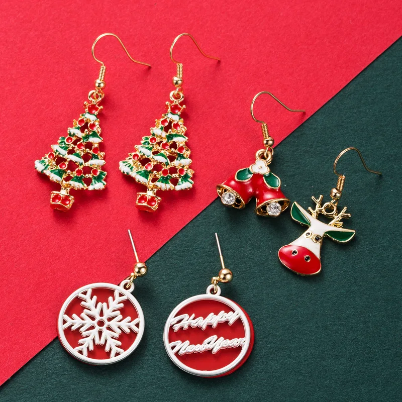 2021 new Christmas series asymmetric Christmas tree Snowflake Earrings alloy ear hook accessories Dropshipping
2021 new Christmas series asymmetric Christmas tree Snowflake Earrings alloy ear hook accessories Dropshipping