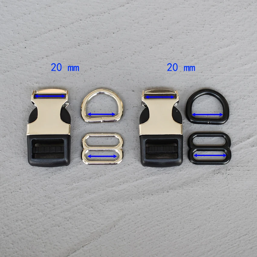 1 Set 20mm Metal Hardware D Ring Belt Straps Piastic Side Release Buckle Curved Bracelet Dog Collar Accessories 3s8
1 Set 20mm Metal Hardware D Ring Belt Straps Piastic Side Release Buckle Curved Bracelet Dog Collar Accessories 3s8