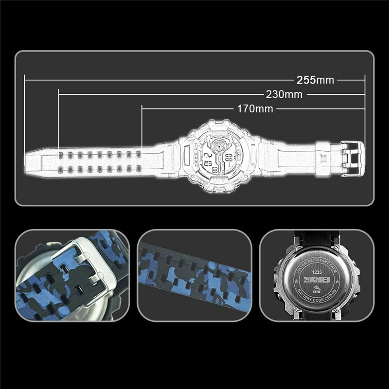 2021 New Boys Digital Watch Military Sports Watch With Alarm Stopwatch LED Backlit Waterproof Children's Watch
2021 New Boys Digital Watch Military Sports Watch With Alarm Stopwatch LED Backlit Waterproof Children's Watch