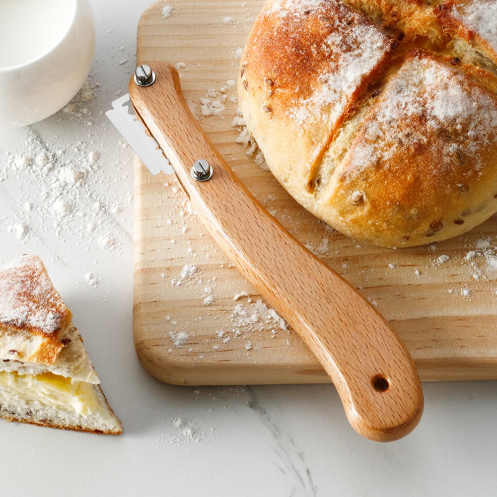 New Durable Bread Lamp Slashing Tool Stainless Steel Handle Comfortable Dough Reusable Making Slasher With 5 Replacement Blades
New Durable Bread Lamp Slashing Tool Stainless Steel Handle Comfortable Dough Reusable Making Slasher With 5 Replacement Blades