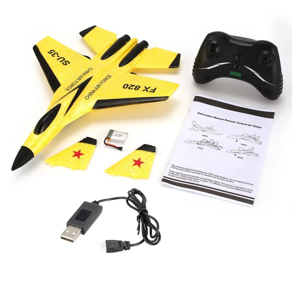 FX FX-820 2 4G 2CH дистанционного Управление SU-35 планер 290mm размах крыльев EPP Micro Крытый RC