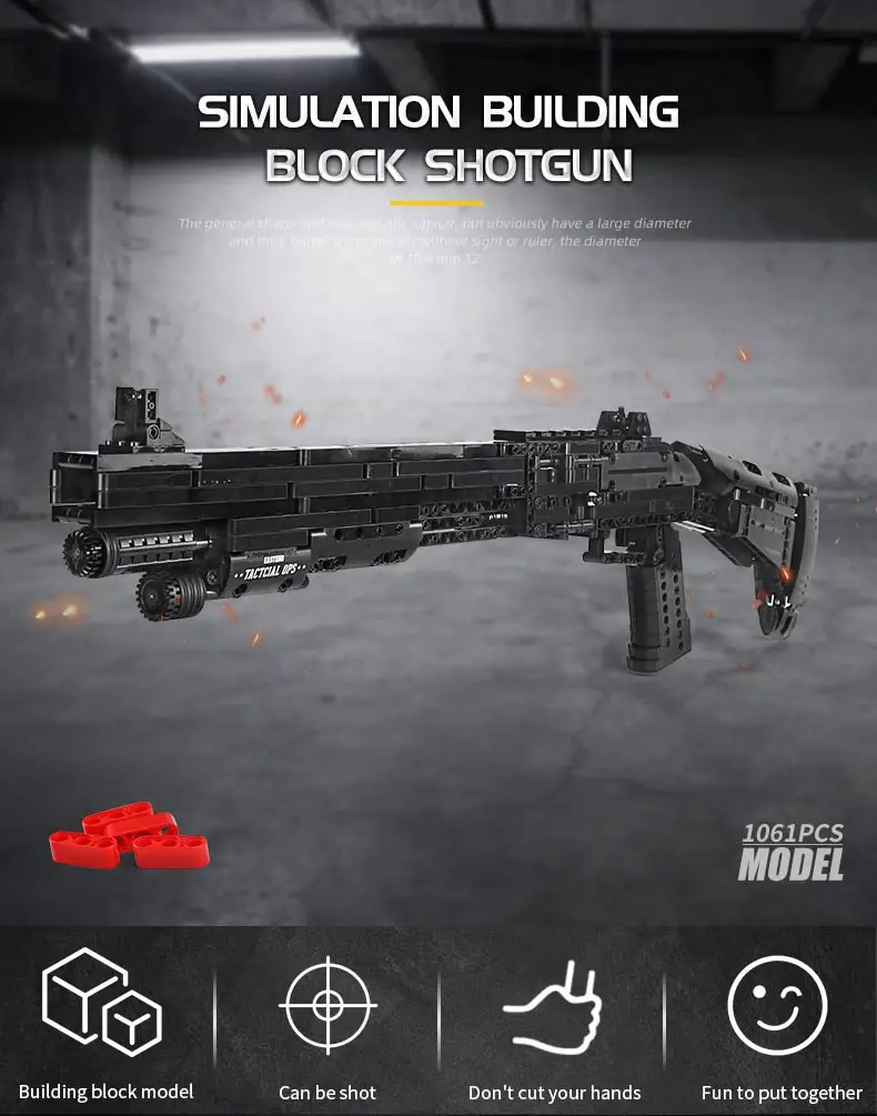 MOULD KING Assembly Block Gun The BENELLI M4 Super 90 Weapon Automatic Gun Model sets Building Blocks Bricks Kids DIY Toys Gifts
MOULD KING Assembly Block Gun The BENELLI M4 Super 90 Weapon Automatic Gun Model sets Building Blocks Bricks Kids DIY Toys Gifts
