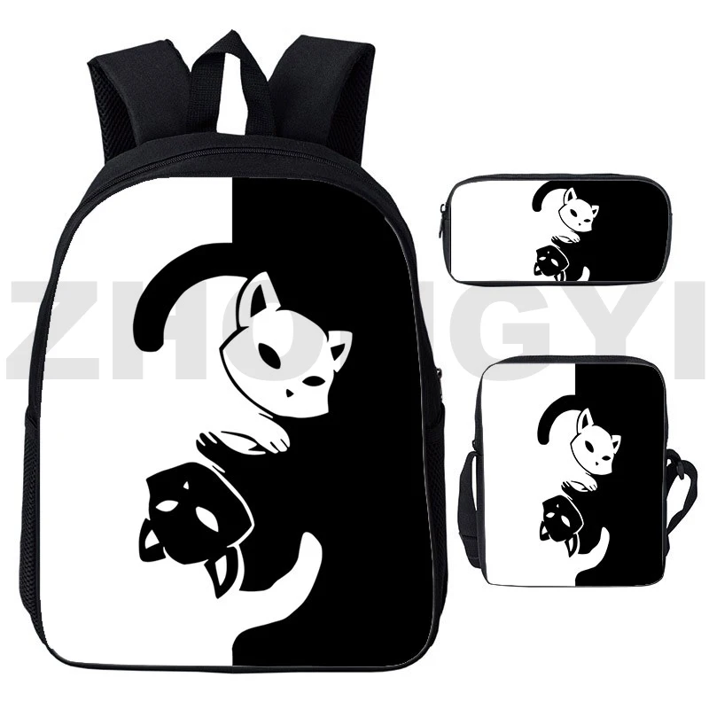 Сумка для книг Mochila с аниме, школьный ранец с черно-белым котом Инь-Янь, мужской рюкзак с 3D принтом, мультяшный кошка Инь-Янь
Сумка для книг Mochila с аниме, школьный ранец с черно-белым котом Инь-Янь, мужской рюкзак с 3D принтом, мультяшный кошка Инь-Янь