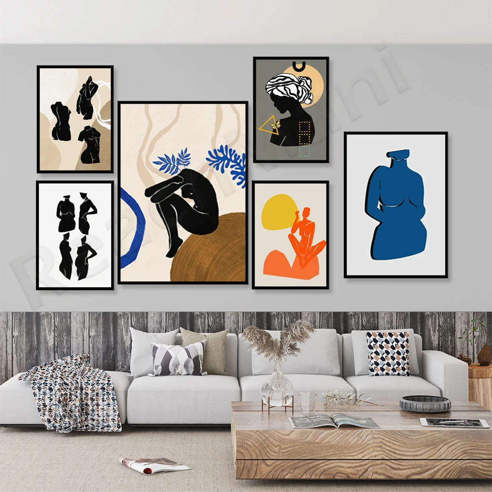 Nude abstract female art, female portrait art, bohemian wall decoration, black female art, mid-century art deco poster on living
Nude abstract female art, female portrait art, bohemian wall decoration, black female art, mid-century art deco poster on living