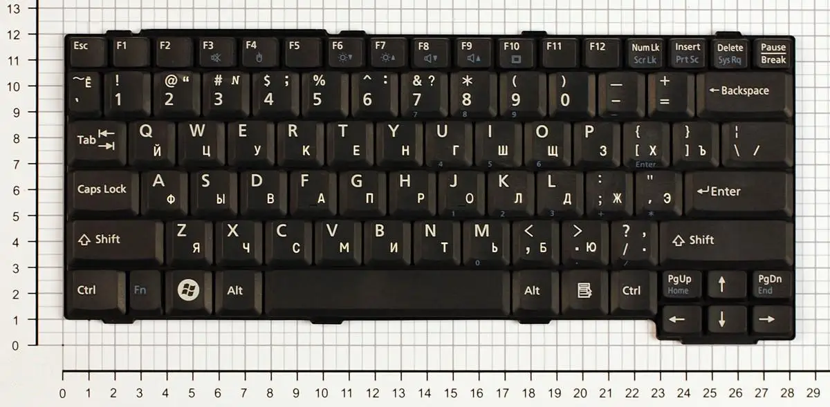 Клавиатура для Fujitsu-Siemens LifeBook L1010 Series Русская Чёрная p/n: V052626AS1 | Компьютеры и офис