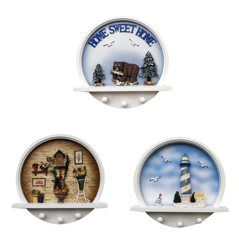 Mediterranean Style Round Wood Clothes Hanger Wall Mounted Coat Hook Key Holder 94PF
Mediterranean Style Round Wood Clothes Hanger Wall Mounted Coat Hook Key Holder 94PF